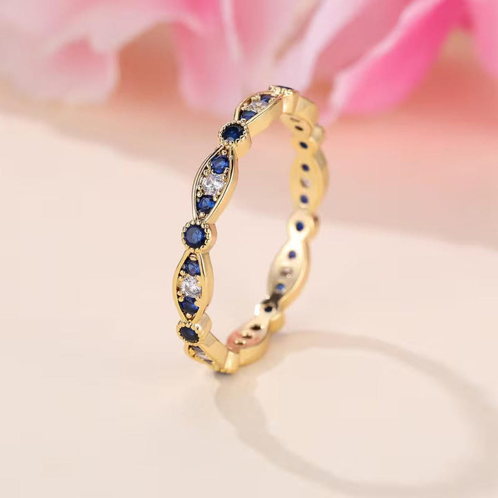 טבעת Blue Elegance מנצנצת
