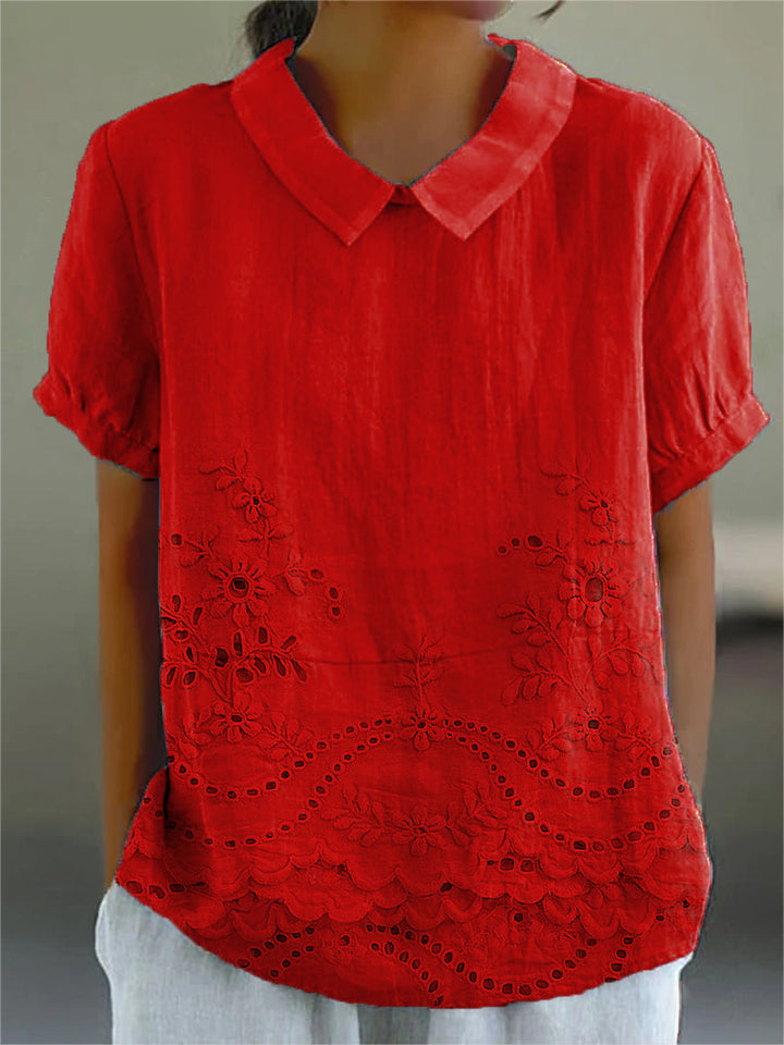 שיר | חולצת רקמה פרחונית