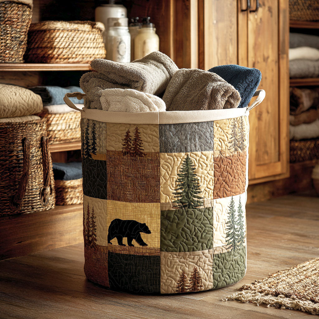 איווי | סל כביסה מרופד בעבודת יד – טלאי יער