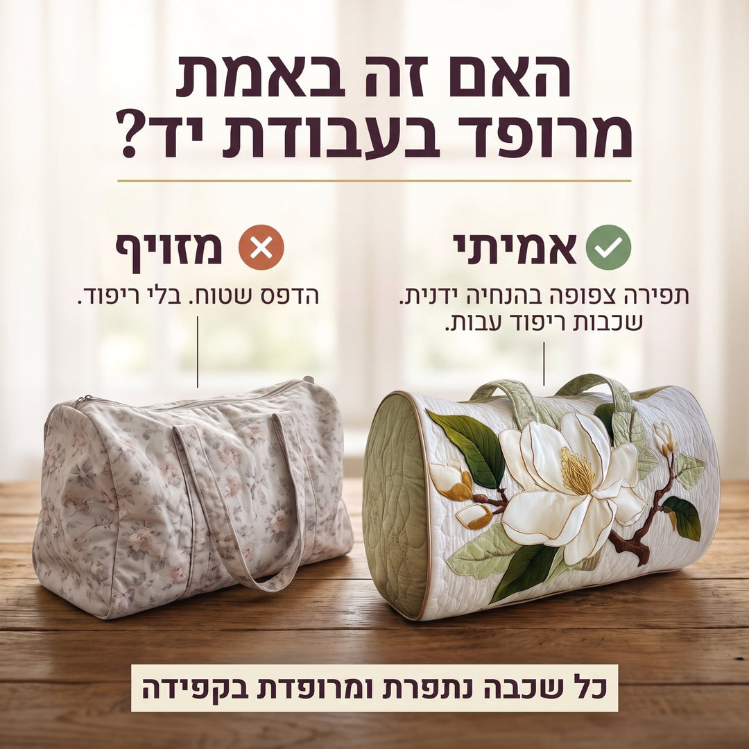 פריחה עדינה | תיק נסיעות מרופד