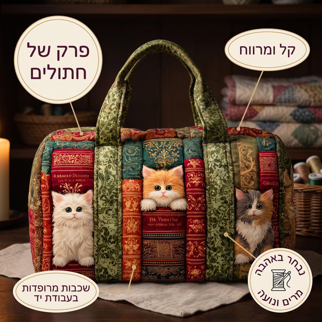 פרק של חתולים | תיק נסיעות מרופד