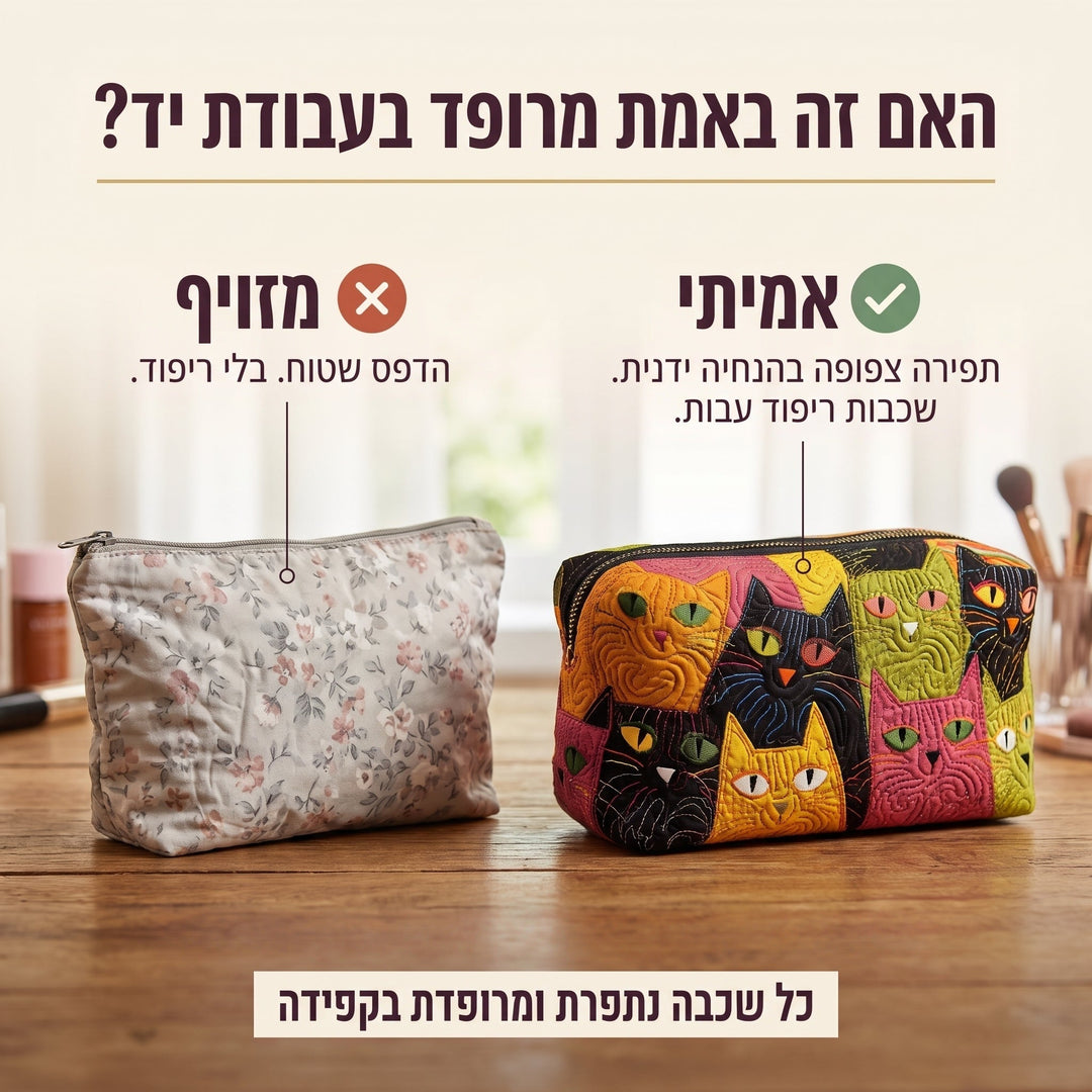 גן החתולים | תיק איפור מרופד