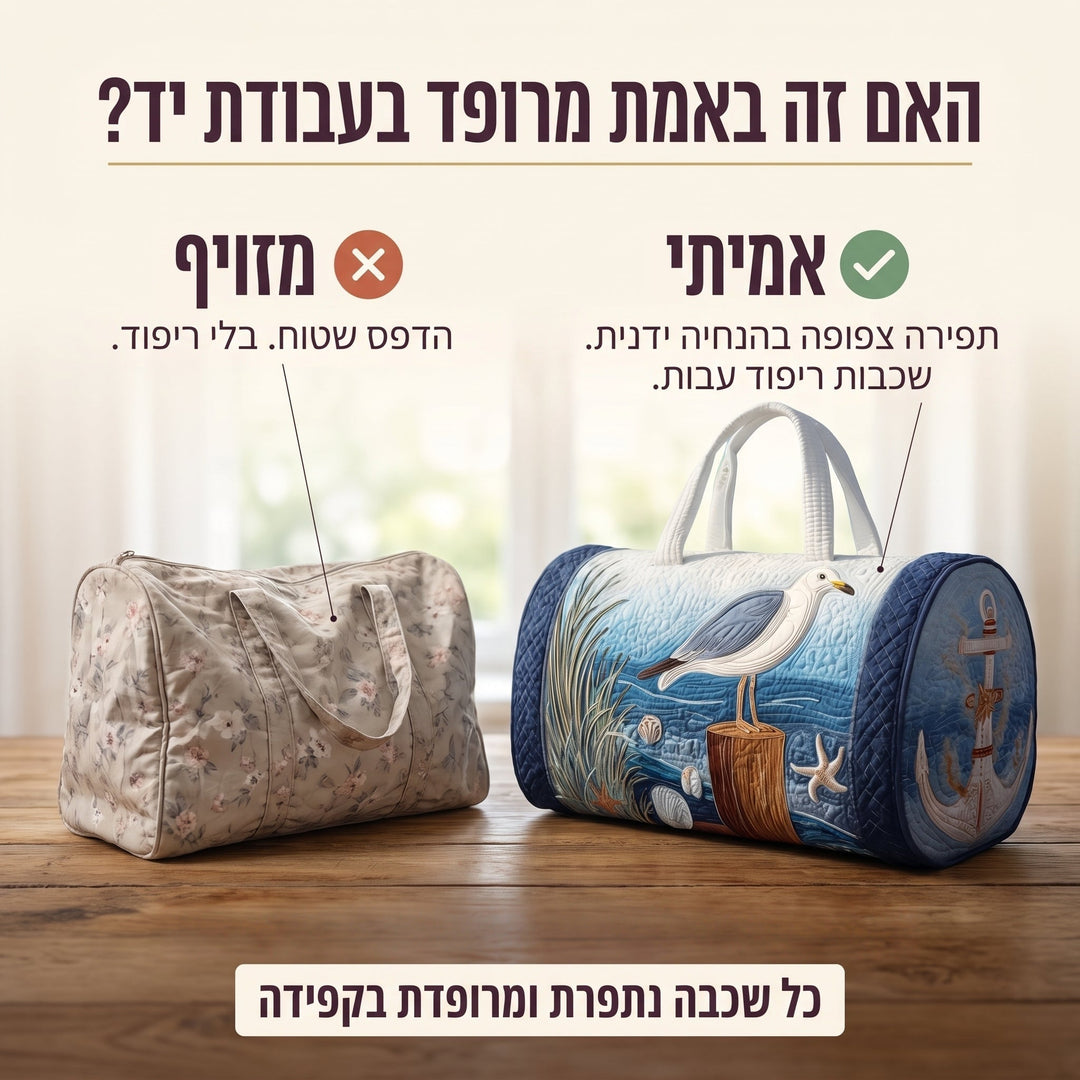 שחף על החוף | תיק נסיעות מרופד