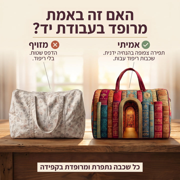 ספרייה נסתרת | תיק נסיעות מרופד