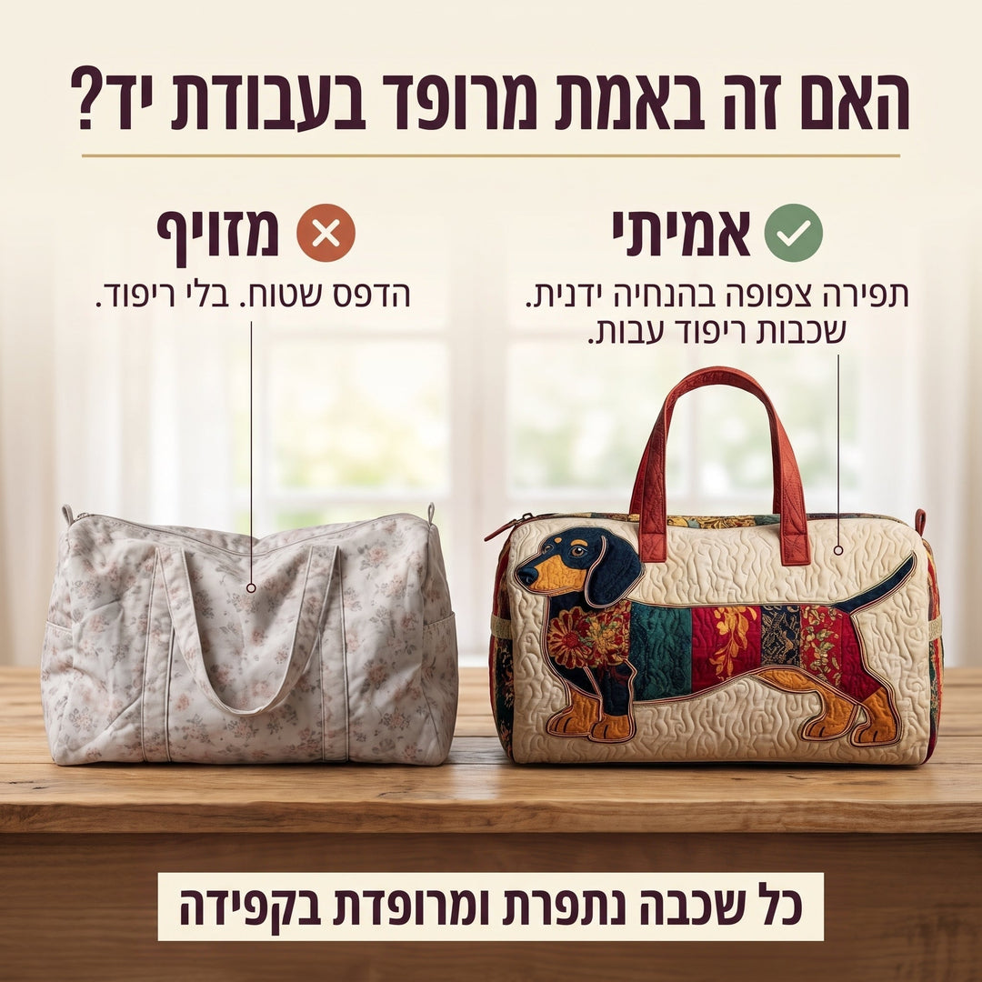 כלבלב בטלאים | תיק נסיעות מרופד