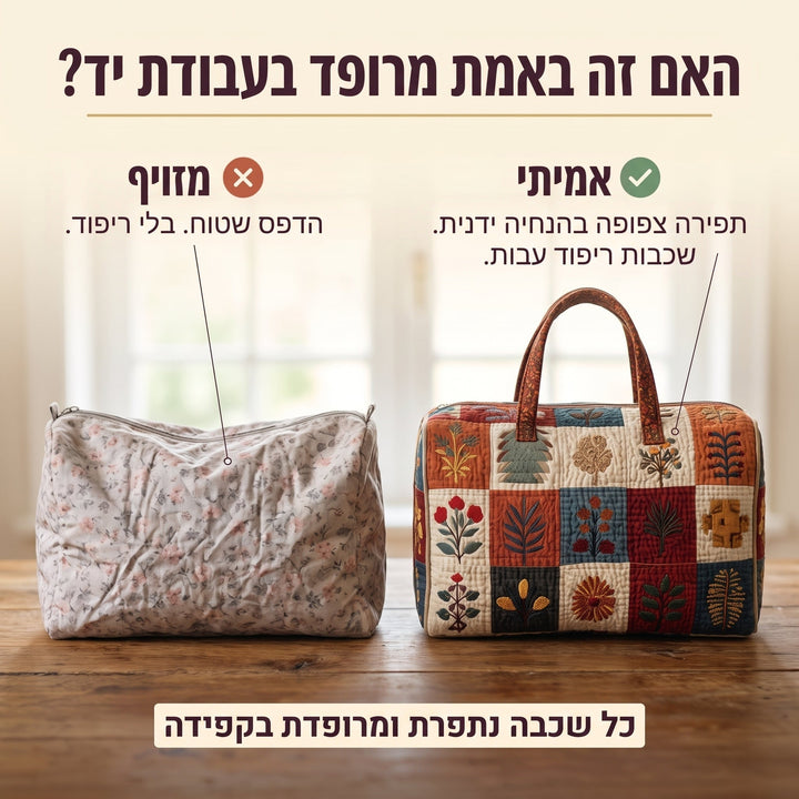 מנגינת עלי כותרת | תיק נסיעות מרופד