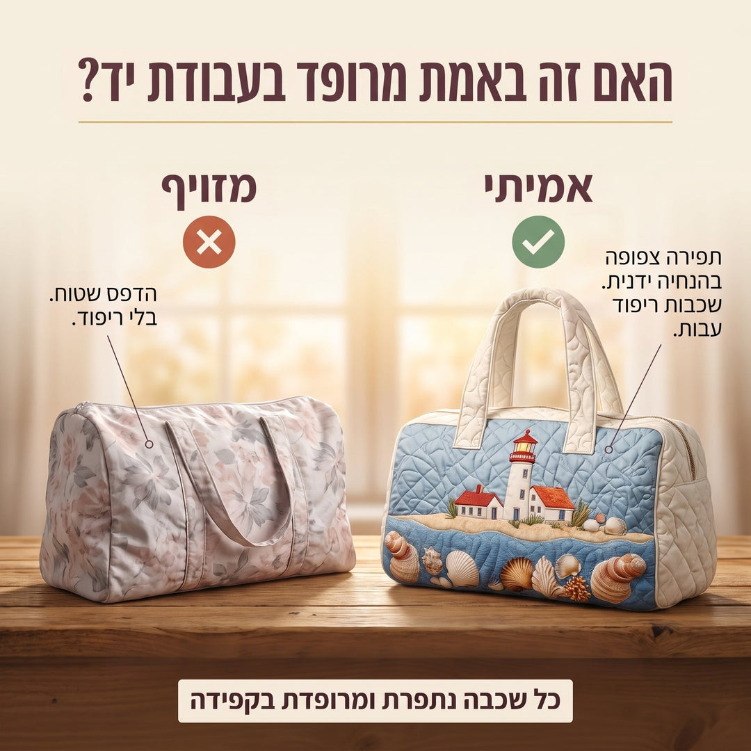 זוהר על שפת הים | תיק נסיעות מרופד