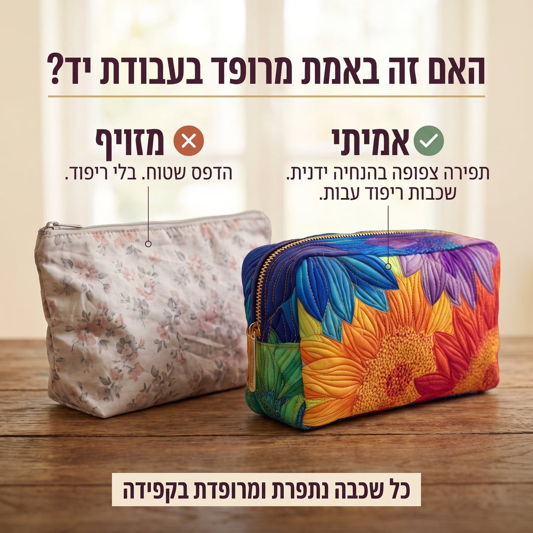 פריחת קיץ | תיק איפור מרופד